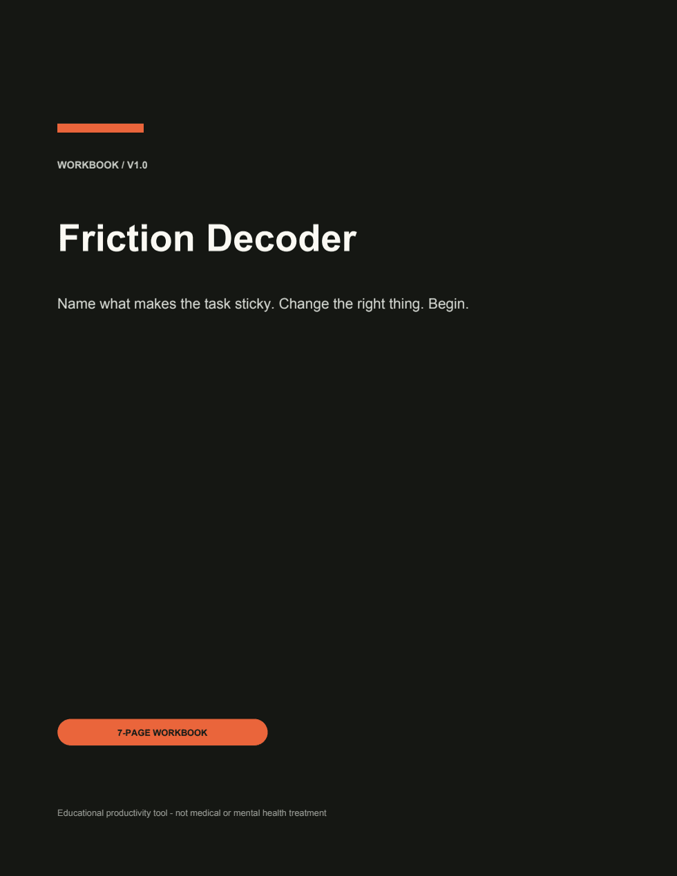 Preview of Friction Decoder Workbook